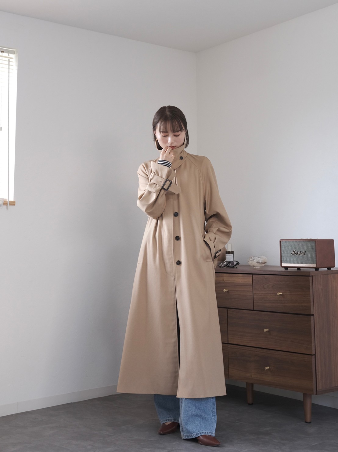 original stand collar trench coat OUTER Reurie'（レウリィ）