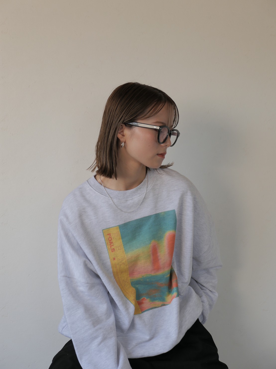 over print sweat TOPS Reurie'（レウリィ）